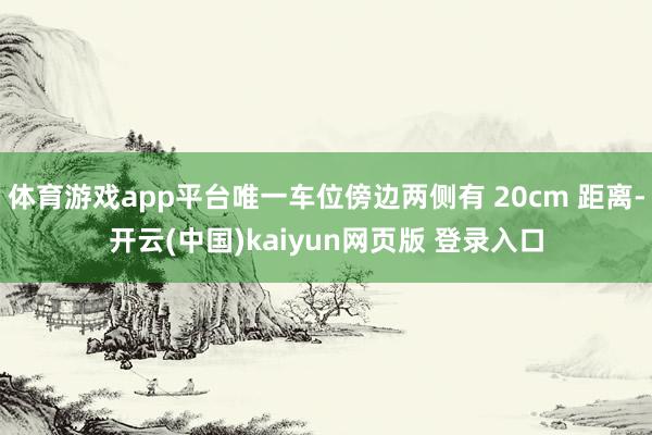 体育游戏app平台唯一车位傍边两侧有 20cm 距离-开云(中国)kaiyun网页版 登录入口