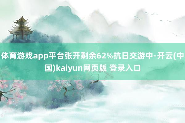 体育游戏app平台张开剩余62%抗日交游中-开云(中国)kaiyun网页版 登录入口