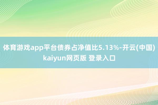 体育游戏app平台债券占净值比5.13%-开云(中国)kaiyun网页版 登录入口